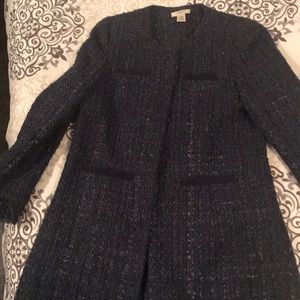 Long tweed coat from Paris sz L/XL navy